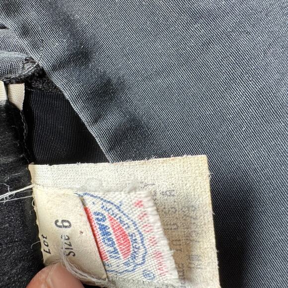 Vintage 70s Positively Ellyn Black Satin Jumpsuit Women’s 6 Belted Glam Romper - Picture 5 of 16